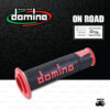 DOMINO MANOPOLE GRIP ปลอกแฮนด์ รุ่น A450 รุ่นใหม่ล่าสุด สีดำ-แดง ใช้สำหรับรถมอเตอร์ไซค์ [ 1 คู่ ]