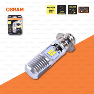 OSRAM หลอดไฟหน้ามอเตอร์ไซค์ LED รุ่น T19 สี GOLDEN YELLOW / 2,700 KELVIN P15d-25-1 [ 13.5V / 5/5.5W ] 7735YE