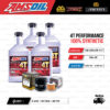 FULL RAZER ชุดถ่ายน้ำมันเครื่องสังเคราะห์100% AMSOIL 4T Performance [ 10w-30 ] พร้อมกรองเครื่อง/กรองห้องคลัทช์ ใช้สำหรับ มอเตอร์ไซค์ CRF1000 Africa Twin
