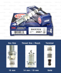 หัวเทียน NGK BKR7EIX ขั้ว Iridium (1 หัว) - Made in Japan
