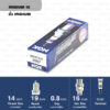 หัวเทียน NGK BKR7EIX ขั้ว Iridium (1 หัว) - Made in Japan