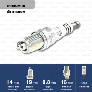 หัวเทียน NGK BKR7EIX ขั้ว Iridium (1 หัว) - Made in Japan