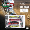 DOMINO MANOPOLE GRIP ปลอกแฮนด์ รุ่น A360 สีดำ-แดง ใช้สำหรับรถมอเตอร์ไซค์ [ 1 คู่ ]