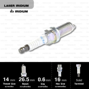 NGK หัวเทียน Laser Iridium ขั้ว Iridium ILFR7H ใช้สำหรับรถยนต์ EVO9 / Suaru WRX '19-'20 (1 หัว) - Made in Japan