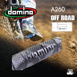 DOMINO MANOPOLE GRIP ปลอกแฮนด์ รุ่น A260 Off Road (ปลายปิด) สี เทา-Camo ใช้สำหรับรถมอเตอร์ไซค์ [ 1 คู่ ] แถมลวดพันแฮนด์