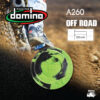 DOMINO MANOPOLE GRIP ปลอกแฮนด์ รุ่น A260 Off Road (ปลายปิด) สีเขียว-ดำ ใช้สำหรับรถมอเตอร์ไซค์ [ 1 คู่ ] แถมลวดพันแฮนด์