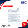 EBC ผ้าเบรกหน้า รุ่น Sintered HH ใช้สำหรับรถ Leoncino 500 '17-'18 / TRK502 '17-'19 / BN600i '14-'17 / Street Twin 2019 ขึ้นไป [ FA322/4HH ]