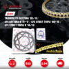 JOMTHAI ชุดเปลี่ยนโซ่-สเตอร์ โซ่ X-ring (ASMX) สีทอง-ทอง และ สเตอร์สีดำ สำหรับมอเตอร์ไซค์ Triumph 675 Daytona '06-'17 / 675 Daytona R '11-'17 / 675 Street Triple '08-'16 / 675 Street Triple R '10-'16 [16/47]