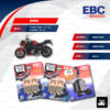 EBC ชุดผ้าเบรกหน้า-หลัง รุ่น Sintered HH / Organic ใช้สำหรับรถมอเตอร์ไซค์ BMW S1000R Naked '14-'18 / S1000RR '10-'18 [ FA604/4HH-FA604/4HH-FA213 ]