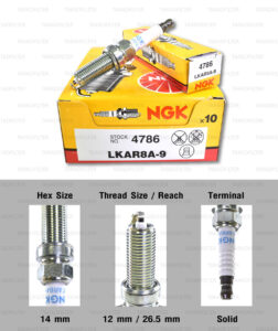 หัวเทียน NGK LKAR8A-9 ขั้ว Nickle ใช้สำหรับ KTM RC390 / 390 Duke [ แทน VR5NE ] – Made in Japan