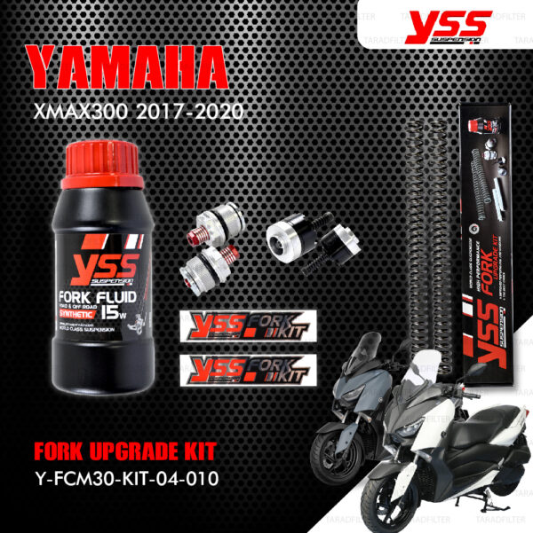 YSS ชุดโช๊คหน้า FORK UPGRADE KIT อัพเกรด Yamaha XMAX 300 ปี 2017 ขึ้นไป 【 Y-FCM30-KIT-04-010 】