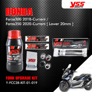YSS ชุดโช๊คหน้า FORK UPGRADE KIT อัพเกรด HONDA FORZA300 ปี 2018 ขึ้นไป / Forza350【 Y-FCC28-KIT-01-019 】