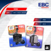 EBC ชุดผ้าเบรกหน้า-หลัง รุ่น Organic ใช้สำหรับรถมอเตอร์ไซค์ C400 X / G310 R / G310 GS [ FA606 - FA213 ]