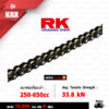 RK TAKASAGO CHAIN โซ่มอเตอร์ไซค์ [ รุ่น 520KRX ] RX-Ring ขนาด 520-120 ข้อ ข้อต่อหมุดย้ำ สีดำหมุดทอง (BLACK SCALE) [520-120 520KRX RX-RING BLACK SCALE]