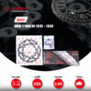 Jomthai ชุดเปลี่ยนโซ่-สเตอร์ โซ่ ZX-ring (ZSMX) สีเหล็กติดรถ และ สเตอร์สีดำ สำหรับมอเตอร์ไซค์ BMW S1000RR ปี 2019-2020 [17/45]