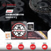 JOMTHAI ชุดเปลี่ยนโซ่-สเตอร์ Pro Series พร้อม Spacer Carrier โซ่ X-ring (ASMX) สีเหล็กติดรถ และ สเตอร์สีดำ(EX) เปลี่ยน Stallion Centaur250 CT250 รุ่นซี่ลวด 4 รู [15/43]