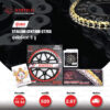 JOMTHAI ชุดเปลี่ยนโซ่-สเตอร์ Pro Series พร้อม Spacer Carrier โซ่ X-ring (ASMX) สีทอง และ สเตอร์สีดำ(EX) เปลี่ยน Stallion Centaur250 CT250 รุ่นซี่ลวด5รู [15/43]
