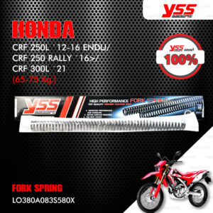 YSS Linear Fork Spring ( 65-75 Kgs ) for Honda CRF250L '12-'16 Enduro / CRF250 Rally '16 / CRF300L '21 [ LO380A083S580X ]