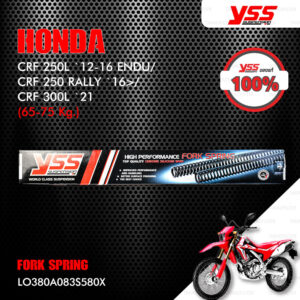 YSS Linear Fork Spring ( 65-75 Kgs ) for Honda CRF250L '12-'16 Enduro / CRF250 Rally '16 / CRF300L '21 [ LO380A083S580X ]
