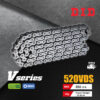 D.I.D โซ่ดี.ไอ.ดี รุ่น V-SERIES 520 VDS สีเหล็กติดรถ มี O-RING [ DID 520 VDS ]