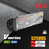 D.I.D โซ่ดี.ไอ.ดี รุ่น V-SERIES 525 VDS สีดำหมุดทอง มี O-RING [ DID 525 VDS ]