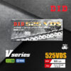D.I.D โซ่ดี.ไอ.ดี รุ่น V-SERIES 525 VDS สีดำหมุดทอง มี O-RING [ DID 525 VDS ]