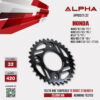 ALPHA SPROCKET สเตอร์หลัง 32 ฟัน (420) สีดำ ใช้สำหรับมอเตอร์ไซค์ Honda Wave110i ('08-'20) / Wave125i ('05-'15) / MSX ('13-'17) / New MSX ('18-'19) / New Grom ('20-'21) [ APR0521.32 ]