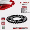ALPHA SPROCKET สเตอร์หลัง 32 ฟัน (420) สีดำ ใช้สำหรับมอเตอร์ไซค์ Honda Wave110i ('08-'20) / Wave125i ('05-'15) / MSX ('13-'17) / New MSX ('18-'19) / New Grom ('20-'21) [ APR0521.32 ]