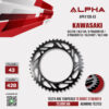 ALPHA SPROCKET สเตอร์หลัง 43 ฟัน (428) สีดำ ใช้สำหรับมอเตอร์ไซค์ Kawasaki KLX125 / KLX150 / D-tracker125 / D-Tracker150 [ APR1109.43 ]