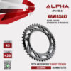 ALPHA SPROCKET สเตอร์หลัง 43 ฟัน (428) สีดำ ใช้สำหรับมอเตอร์ไซค์ Kawasaki KLX125 / KLX150 / D-tracker125 / D-Tracker150 [ APR1109.43 ]