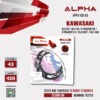 ALPHA SPROCKET สเตอร์หลัง 43 ฟัน (428) สีดำ ใช้สำหรับมอเตอร์ไซค์ Kawasaki KLX125 / KLX150 / D-tracker125 / D-Tracker150 [ APR1109.43 ]