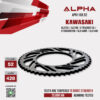 ALPHA SPROCKET สเตอร์หลัง 52 ฟัน (428) สีดำ ใช้สำหรับมอเตอร์ไซค์ Kawasaki KLX125 / KLX150 / D-tracker125 / D-Tracker150 [ APR1109.52 ]