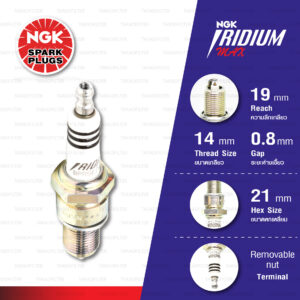 [BPR5EIX-P] หัวเทียน NGK Iridium Max ใช้สำหรับ Mitsubishi Lancer 4G13, 4G15 '91-'03 / Suzuki Carry '99-'04 / Toyota Hilux '85-'89 [ จำนวน 1 หัว ]