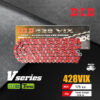D.I.D โซ่ดี.ไอ.ดี รุ่น V-SERIES 428 VIX สีแดง มีโอริง T-RING [ DID 428-132 VIX ]