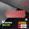 D.I.D โซ่ดี.ไอ.ดี รุ่น V-SERIES 428 VIX สีแดง มีโอริง T-RING [ DID 428-132 VIX ]