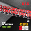 D.I.D โซ่ดี.ไอ.ดี รุ่น V-SERIES 428 VIX สีแดง มีโอริง T-RING [ DID 428-132 VIX ]