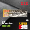 D.I.D โซ่ดี.ไอ.ดี รุ่น V-SERIES 428 VIX สีแดง มีโอริง T-RING [ DID 428-132 VIX ]