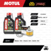 FULL RAZER ชุดถ่ายน้ำมันเครื่องสังเคราะห์แท้ MOTUL 5100 4T [ 10w-50 ] ใช้สำหรับ มอเตอร์ไซค์ Royal Enfield Meteor 350 / Classic 350 / Hunter 350