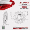 ALPHA SPROCKET สเตอร์หน้า 16 ฟัน (520) มียางซับเสียง ใช้สำหรับมอเตอร์ไซค์ Honda CB500F / CB500X / CBR500R [ APF1308.16RB ]