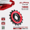 ALPHA SPROCKET สเตอร์หน้า 16 ฟัน (525) มียางซับเสียง ใช้สำหรับมอเตอร์ไซค์ Yamaha MT-07 / FZ-07 / MT-09 / FZ-09 / MT-10 / YZF-R1 [ APF1507.16RB ]