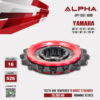 ALPHA SPROCKET สเตอร์หน้า 16 ฟัน (525) มียางซับเสียง ใช้สำหรับมอเตอร์ไซค์ Yamaha MT-07 / FZ-07 / MT-09 / FZ-09 / MT-10 / YZF-R1 [ APF1507.16RB ]