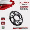 ALPHA SPROCKET สเตอร์หลัง 43 ฟัน (520) สีดำ ใช้สำหรับมอเตอร์ไซค์ Kawasaki Ninja650 / Er6n / Er6f / Versys650 / Z650 / Z800 [ APR0814.43 ]