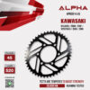 ALPHA SPROCKET สเตอร์หลัง 45 ฟัน (520) สีดำ ใช้สำหรับมอเตอร์ไซค์ Kawasaki Ninja650 / Er6n / Er6f / Versys650 / Z650 / Z800 [ APR0814.45 ]