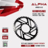 ALPHA SPROCKET สเตอร์หลัง 45 ฟัน (520) สีดำ ใช้สำหรับมอเตอร์ไซค์ Kawasaki Ninja650 / Er6n / Er6f / Versys650 / Z650 / Z800 [ APR0814.45 ]