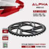ALPHA SPROCKET สเตอร์หลัง 45 ฟัน (520) สีดำ ใช้สำหรับมอเตอร์ไซค์ Kawasaki Ninja650 / Er6n / Er6f / Versys650 / Z650 / Z800 [ APR0814.45 ]