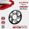 ALPHA SPROCKET สเตอร์หลัง 46 ฟัน (520) สีดำ ใช้สำหรับมอเตอร์ไซค์ Kawasaki Ninja650 / Er6n / Er6f / Versys650 / Z650 / Z800 [ APR0814.46 ]