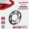 ALPHA SPROCKET สเตอร์หลัง 44 ฟัน (520) สีดำ ใช้สำหรับมอเตอร์ไซค์ Kawasaki Ninja250 / Ninja300 / Z250 / Z300 / Versys300 / Ninja400 / Z400 [ APR1119.44 ]