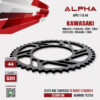 ALPHA SPROCKET สเตอร์หลัง 44 ฟัน (520) สีดำ ใช้สำหรับมอเตอร์ไซค์ Kawasaki Ninja250 / Ninja300 / Z250 / Z300 / Versys300 / Ninja400 / Z400 [ APR1119.44 ]