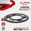 ALPHA SPROCKET สเตอร์หลัง 45 ฟัน (520) สีดำ ใช้สำหรับมอเตอร์ไซค์ Kawasaki Ninja250 / Ninja300 / Z250 / Z300 / Versys300 / Ninja400 / Z400 [ APR1119.45 ]