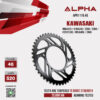 ALPHA SPROCKET สเตอร์หลัง 46 ฟัน (520) สีดำ ใช้สำหรับมอเตอร์ไซค์ Kawasaki Ninja250 / Ninja300 / Z250 / Z300 / Versys300 / Ninja400 / Z400 [ APR1119.46 ]